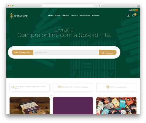 WordPress theme Bookio - spreadlifestore.com