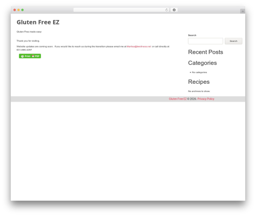 Cherry Framework theme WordPress - glutenfreeez.com