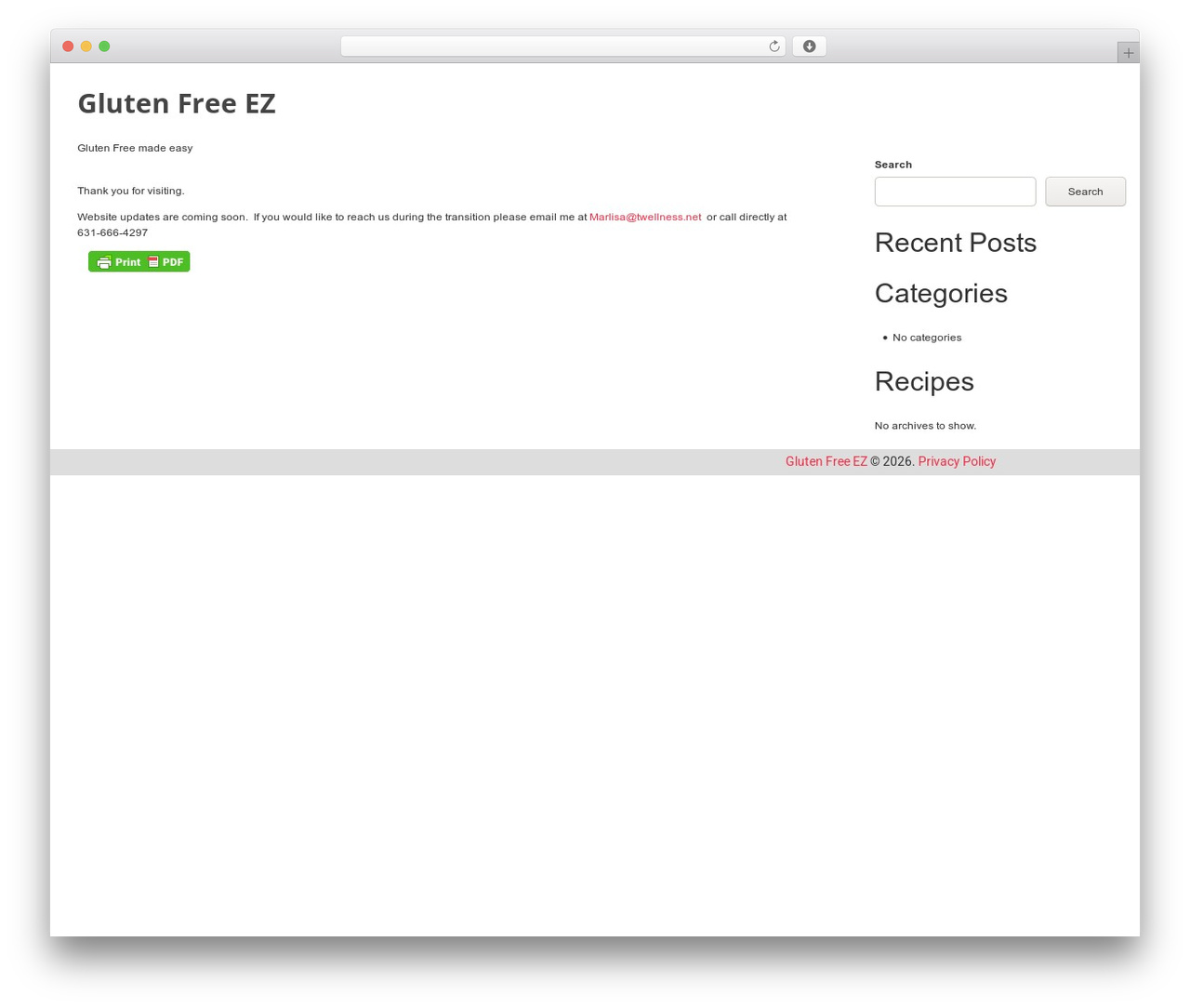 Cherry Framework theme WordPress - glutenfreeez.com