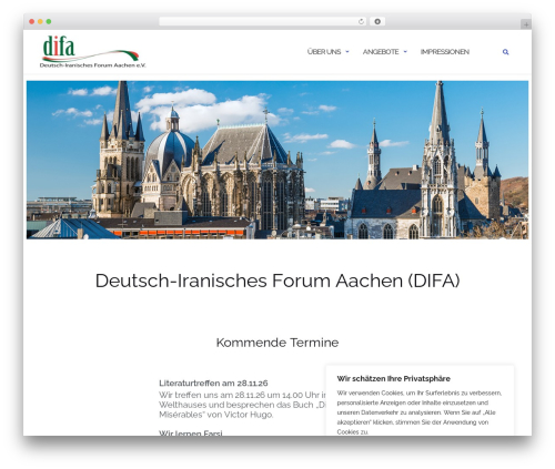 Shapely WP theme - difa-aachen.de