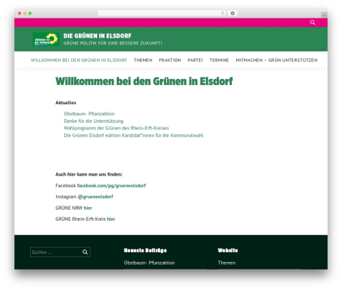 Sunflower WordPress theme - gruene-elsdorf.de