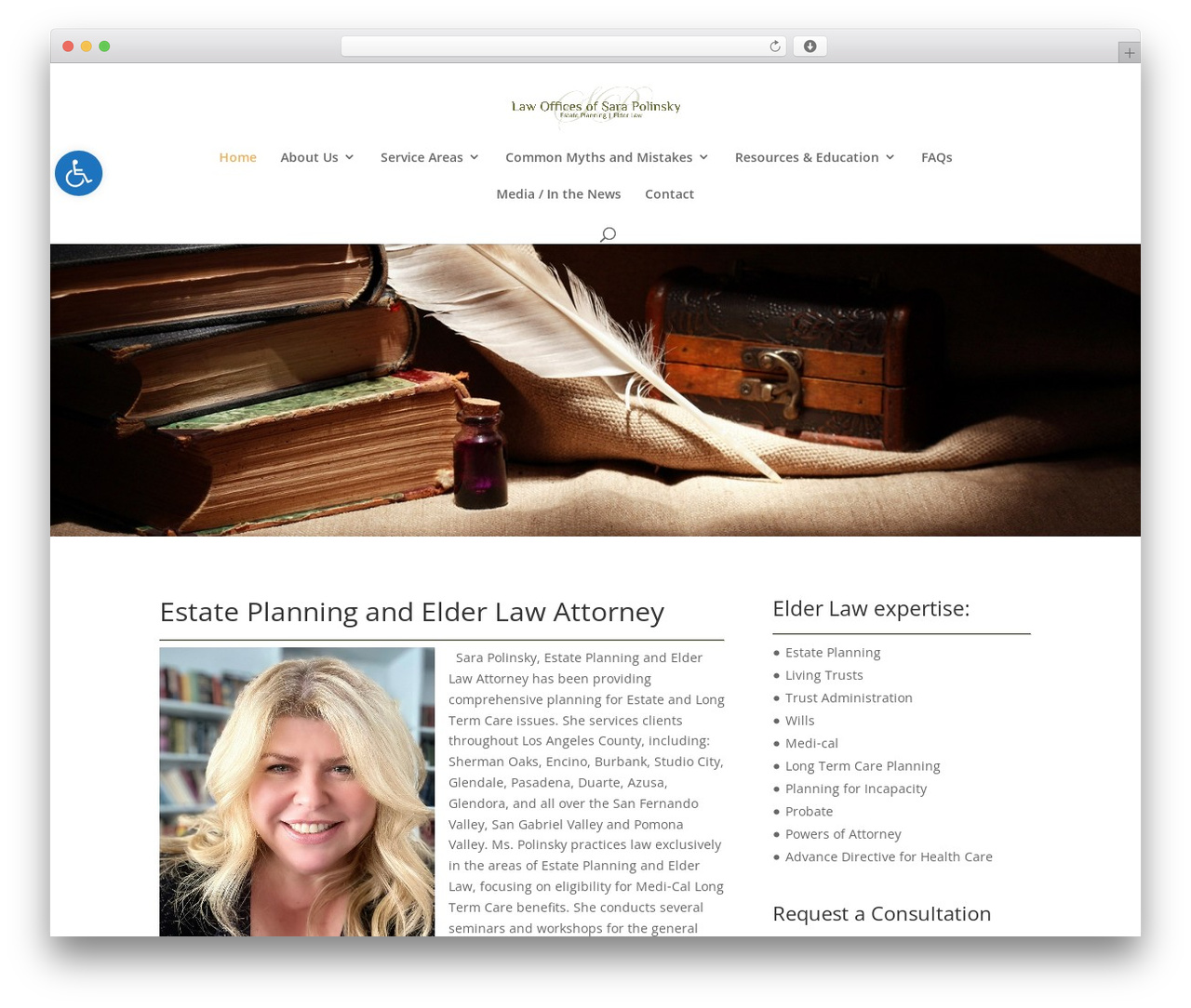 WordPress theme Divi - polinskylaw.net