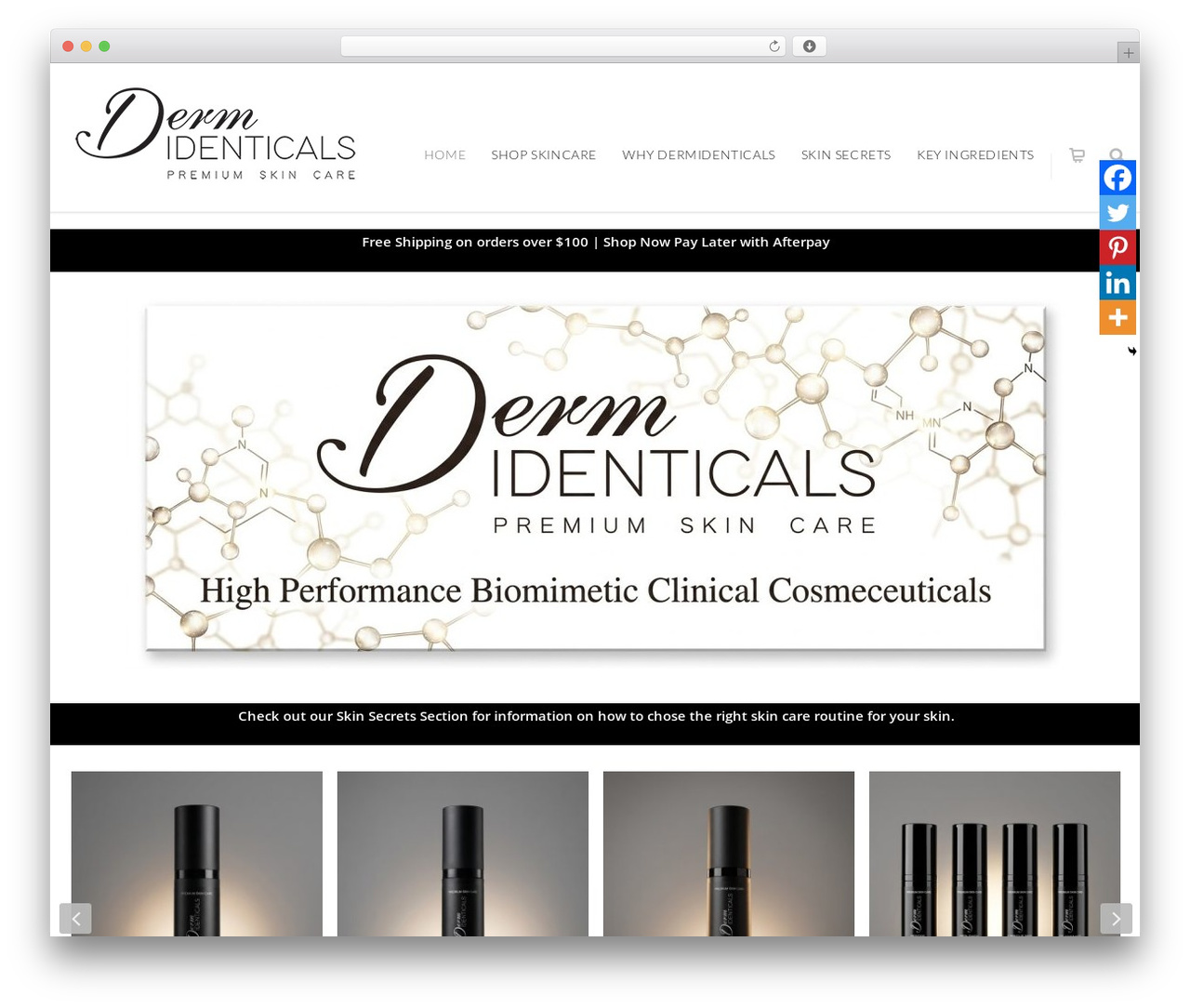 WordPress theme Unicon - dermidenticals.com