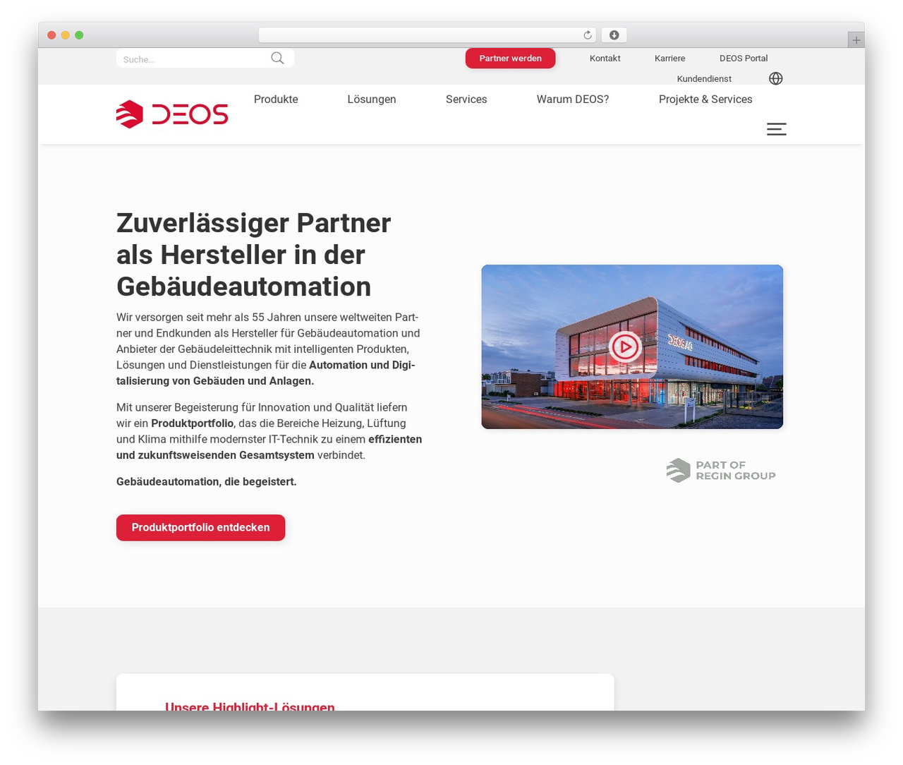 DEOS WordPress theme - deos-ag.com