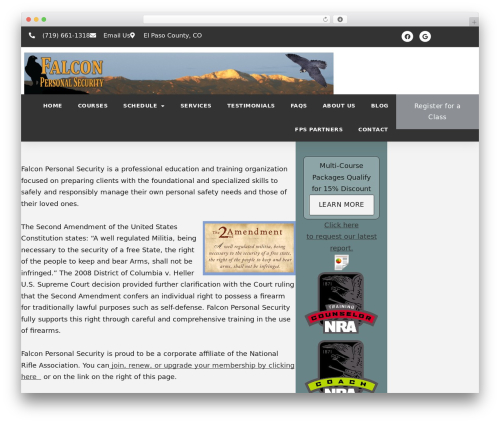 Hello Elementor WordPress theme design - falconpersonalsecurity.com