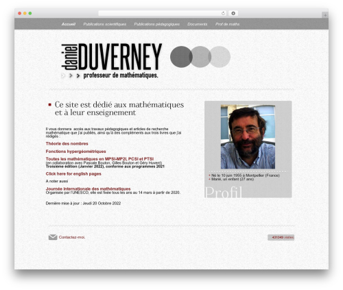 Menubar templates WordPress plugin - danielduverney.fr