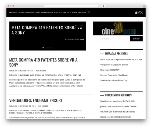 WordPress theme almighty - cine3d.com