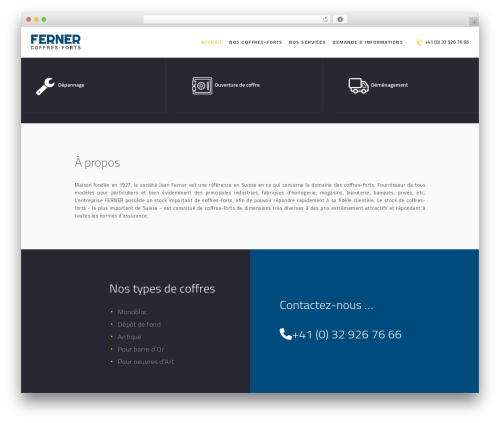 WordPress theme Hotlock - ferner-coffres-forts.ch