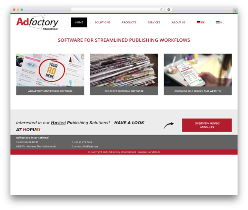 Creātus WordPress theme - adfactory.nl