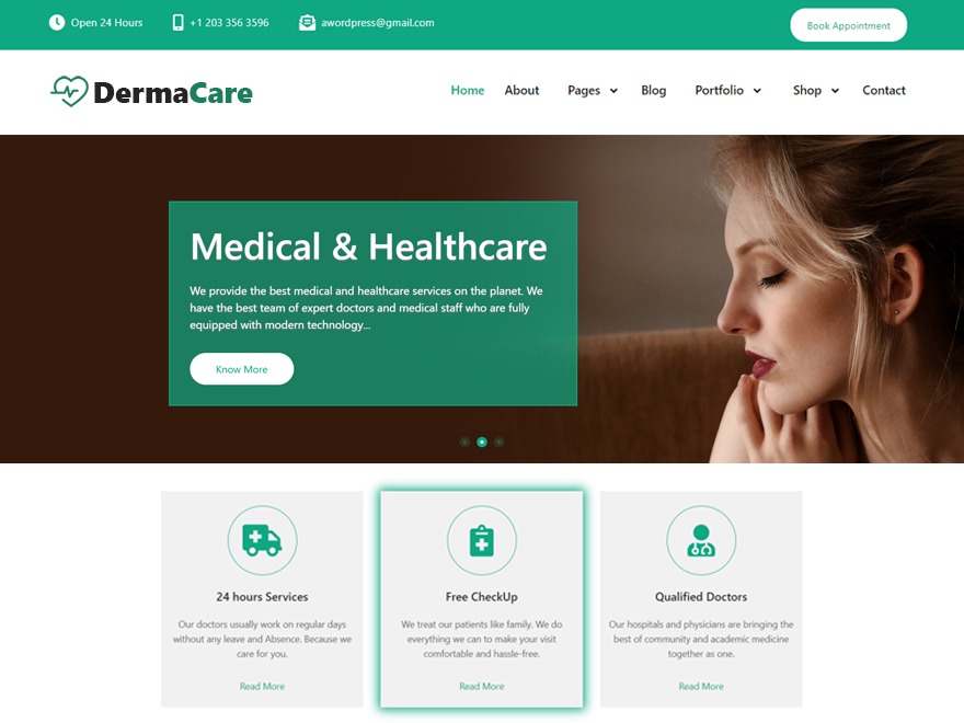 Derma Care WordPress shopping theme