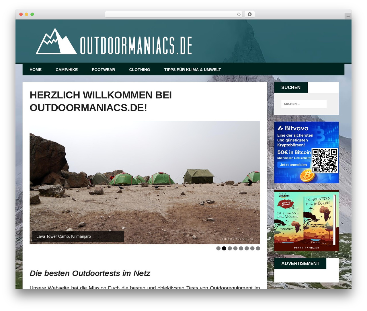 WordPress theme MH Squared - outdoormaniacs.de