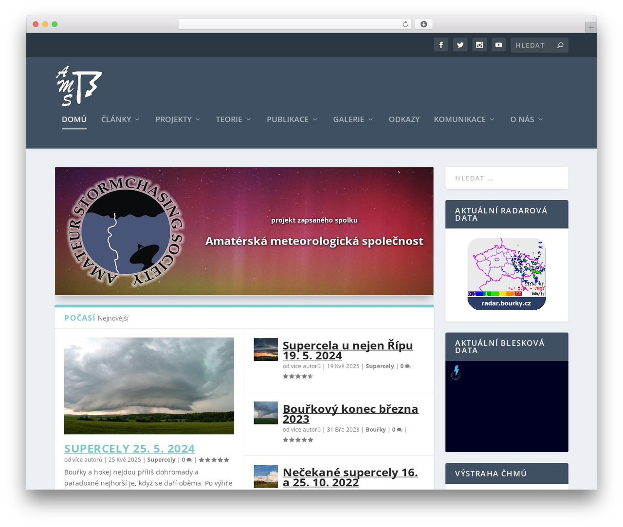 Extra WordPress theme - bourky.cz