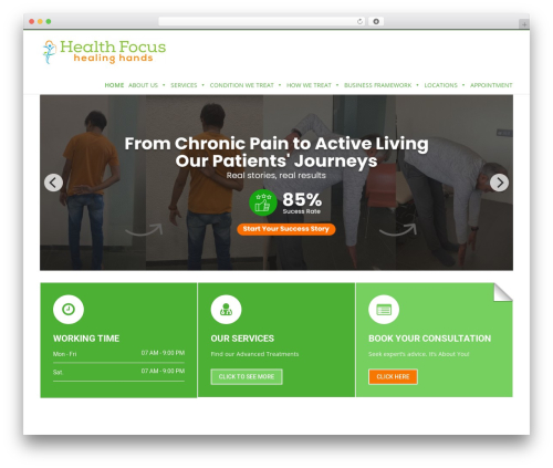 Physiotherapy theme WordPress - healthfocus.co.in