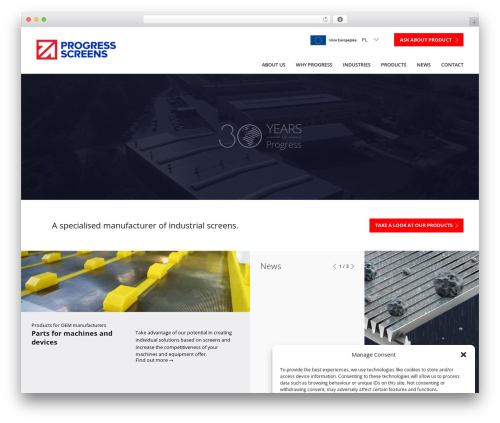 Progress Eco theme WordPress - progress-screens.com