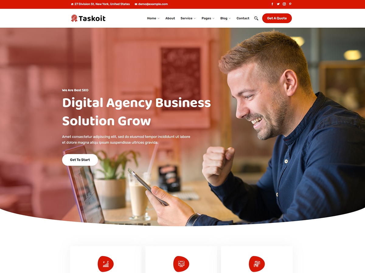 Taskoit company WordPress theme by wpexpert