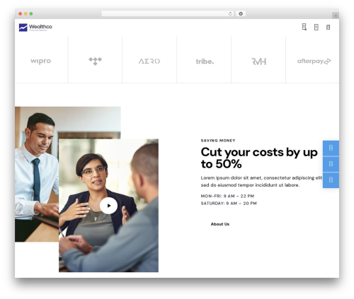 WealthCo premium WordPress theme - wealthco.themerex.net