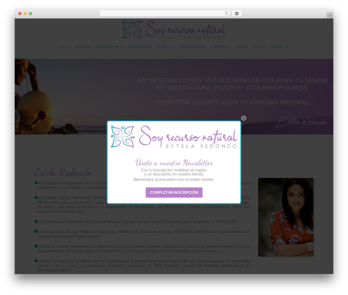 Ascend WordPress theme - soyrecursonatural.com