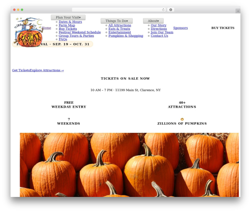 Best WordPress theme Etch Theme - greatpumpkinfarm.com