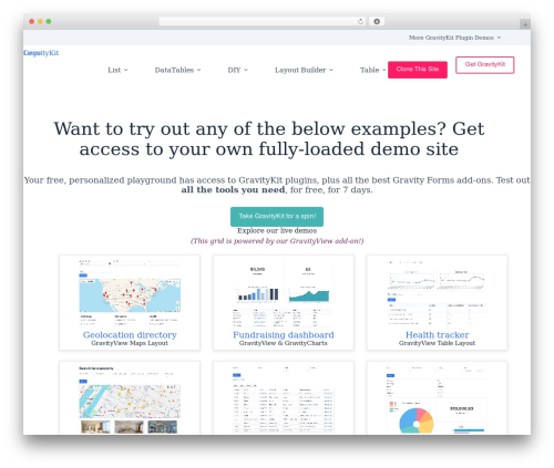Gravityview WordPress plugin - site.try.gravitykit.com