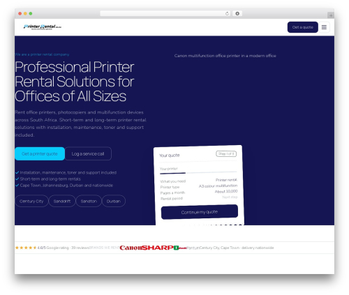 Alpus flexbox WordPress plugin - printerrental.co.za