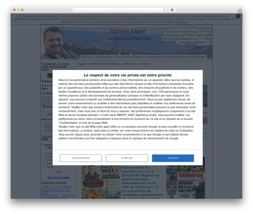 Simple referencement newspaper WordPress theme - kabylie.unblog.fr