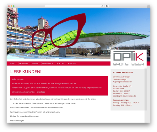 WordPress theme Baumsteiger - optik-baumsteiger.de