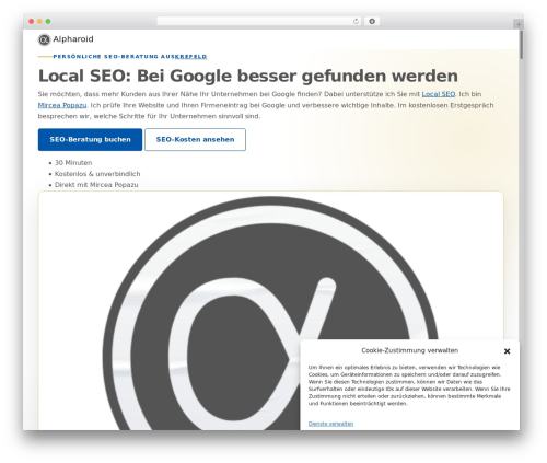 WordPress theme PicoStrap5 Child Base - alpharoid.com