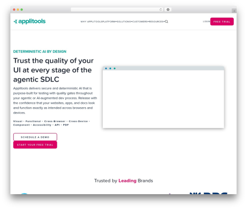WordPress theme Applitools - applitools.com