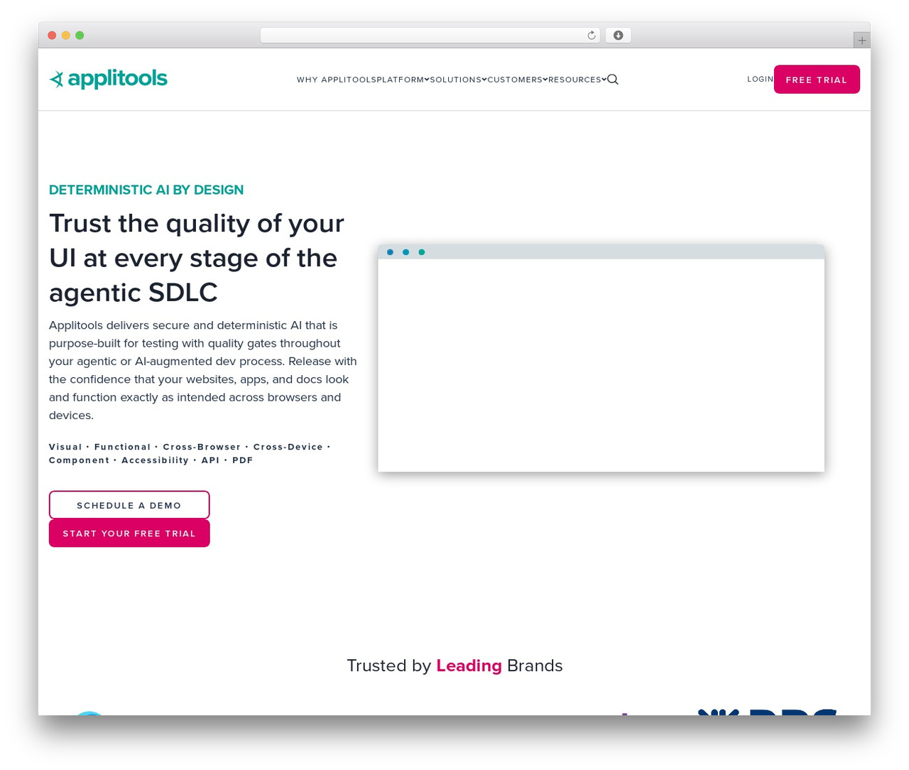 WordPress theme Applitools - applitools.com