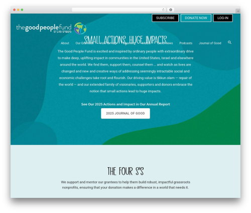 WordPress theme Genesis - goodpeoplefund.org