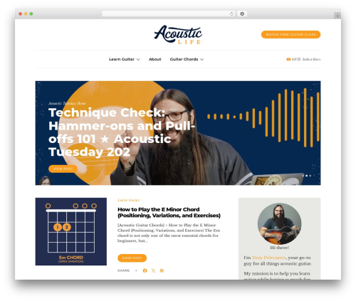 Canvas (canvas) free WordPress plugin - acousticlife.tv