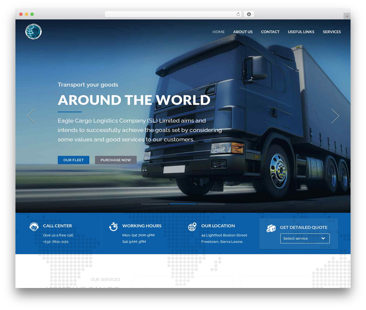Cargo WordPress theme - eaglecargosl.com Cargo WordPress theme - eaglecargosl.com