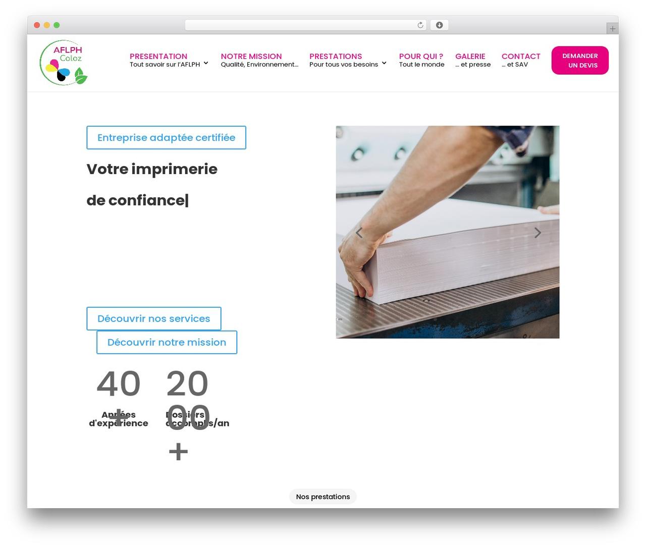 Divi theme WordPress - aflph.com
