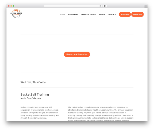 Divi WordPress theme - dothanhoops.com
