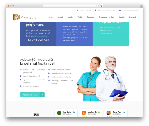 MediClinic premium WordPress theme - promedis.ro