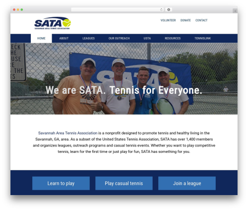SATA WordPress theme - savannahtennis.com