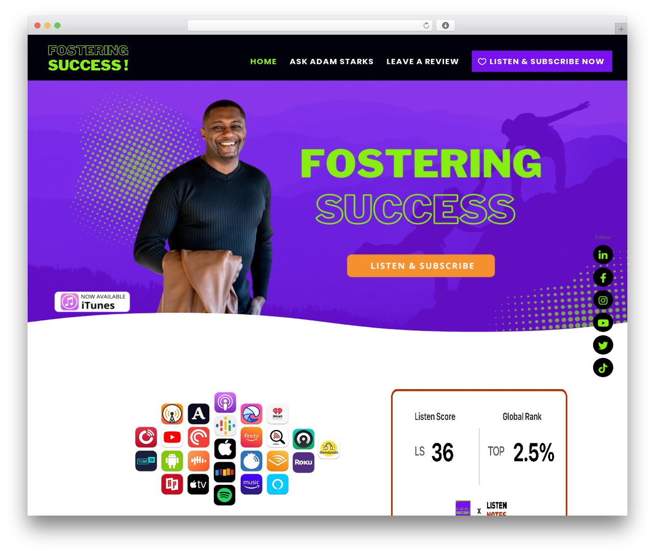 Divi WordPress theme - fosteringsuccesspodcast.com