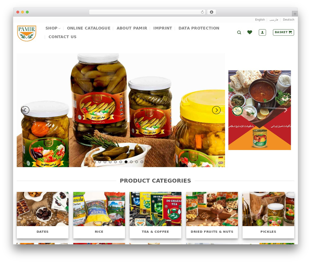 Flatsome theme WordPress - pamir-food.de