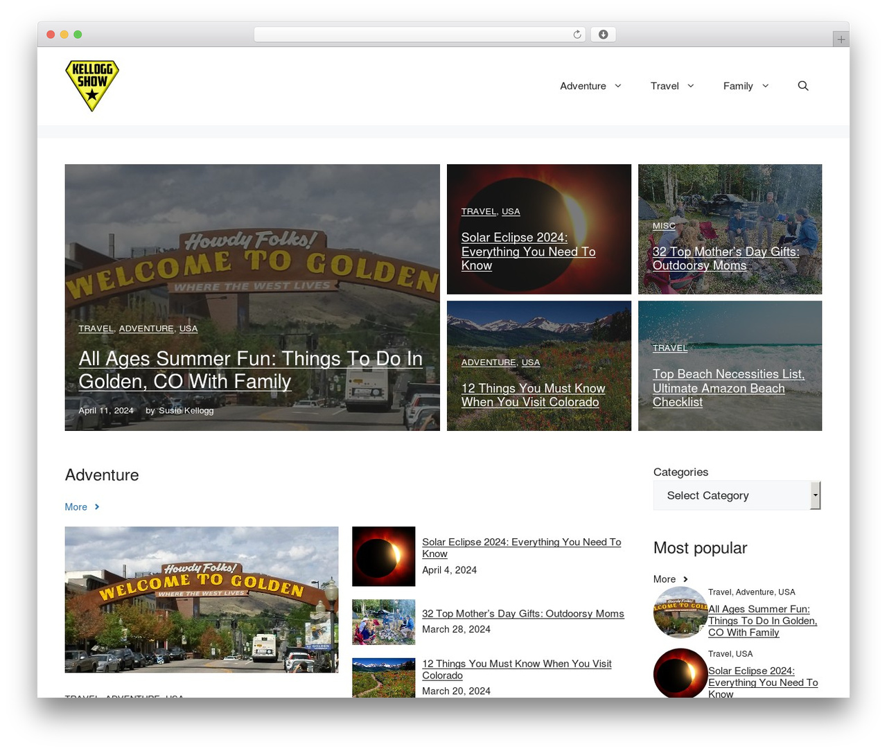 GeneratePress WordPress theme - kelloggshow.com