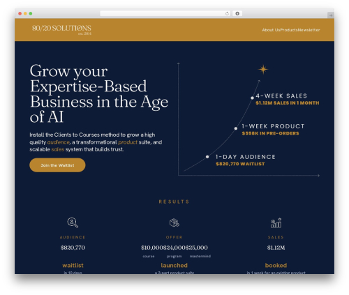 8020 Solutions WordPress website theme - 8020solutions.co