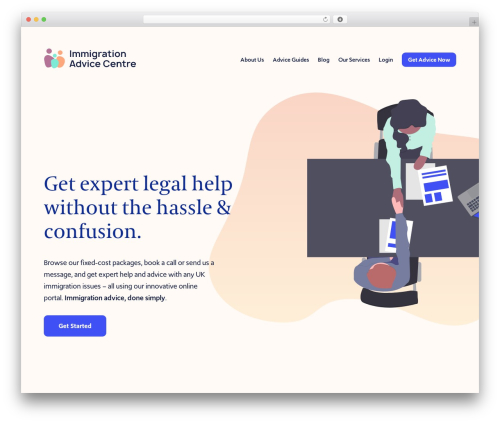 CHD best WordPress theme - immigrationadvicecentre.com