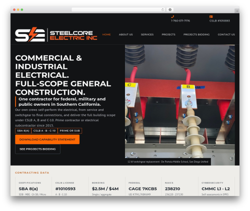 constructo theme WordPress - steelcoreelectric.com