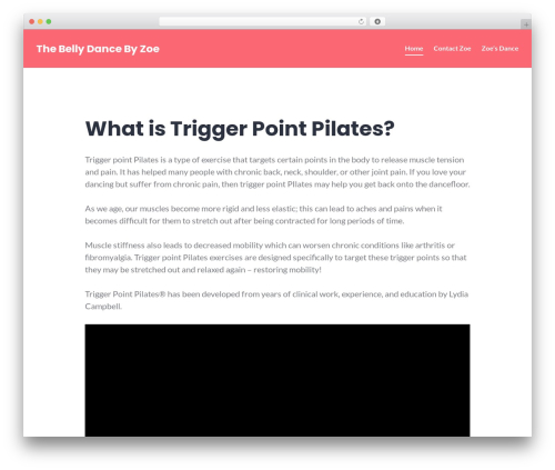 Stackable best WordPress theme - zoebellydance.com