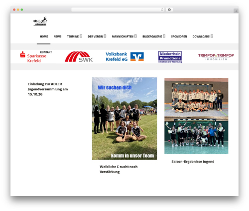Trophy WordPress theme design - djk-adler-koenigshof.de