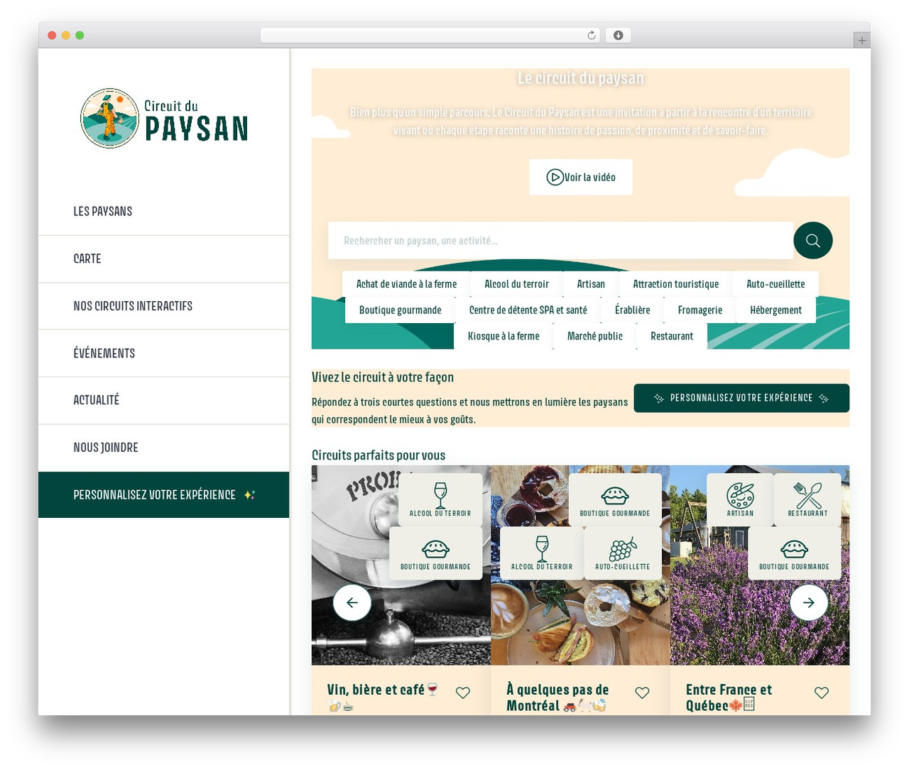 WordPress theme Réactif 2018 - lecircuitdupaysan.com