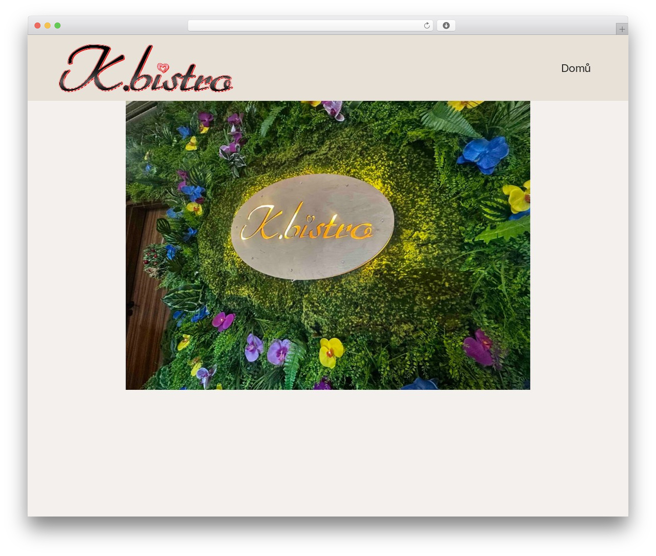 WordPress website theme Hello Elementor - k-bistro.cz