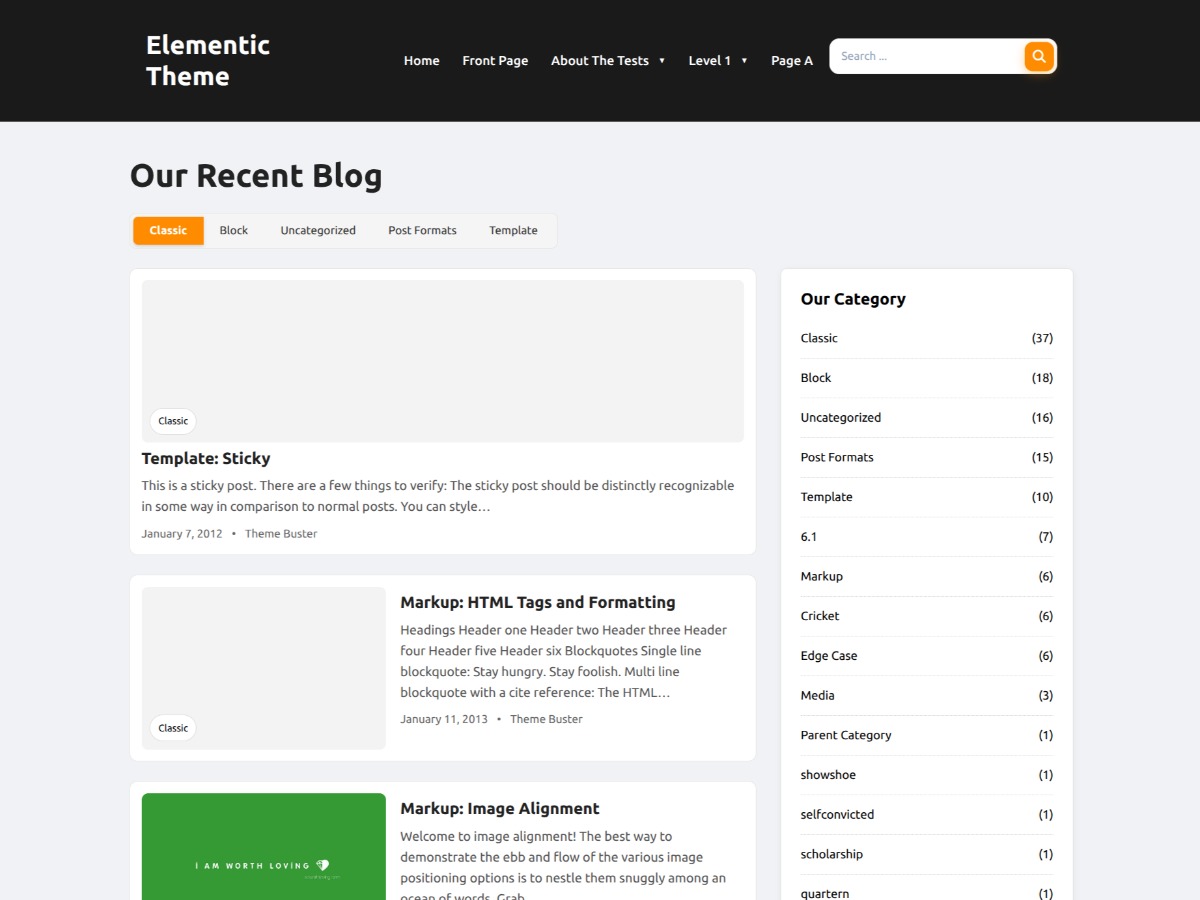 Elementic WordPress store theme Elementic WordPress store theme