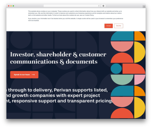 Perivan WordPress theme - perivan.com