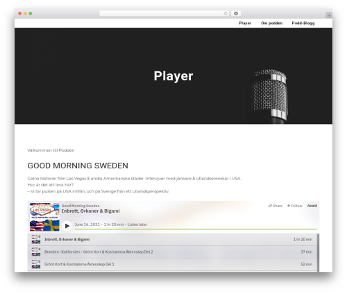 Podcaster SecondLine theme WordPress - goodmorningsweden.com Podcaster SecondLine theme WordPress - goodmorningsweden.com