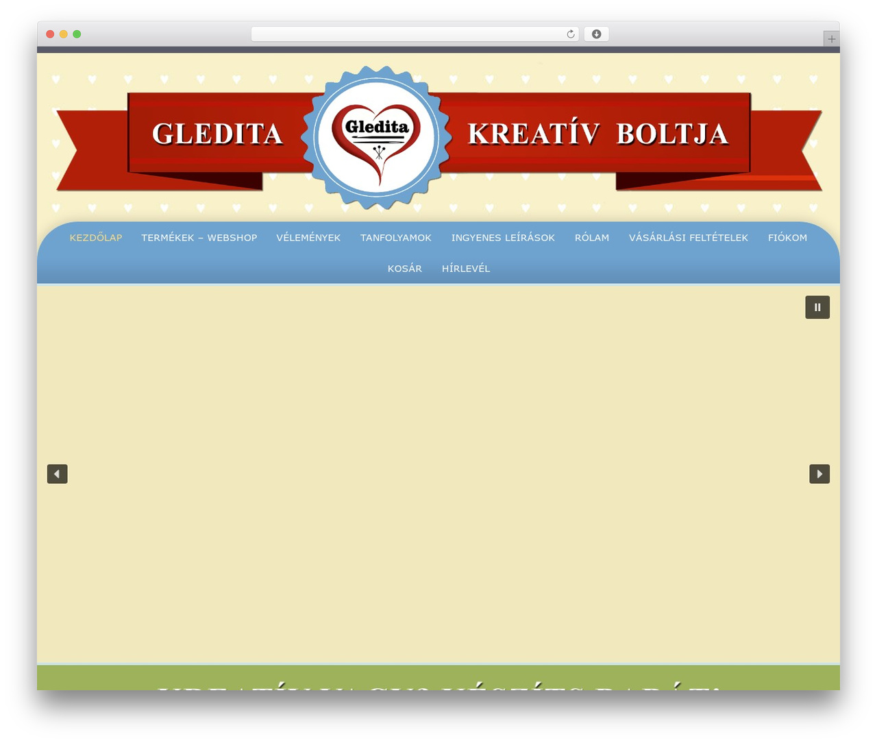 Preferential WordPress website theme - gleditashop.hu